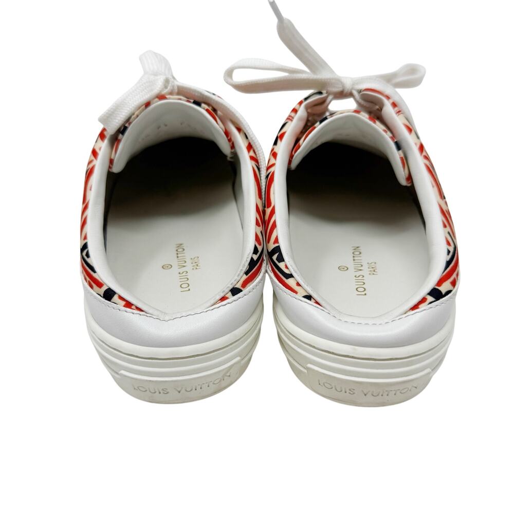 Louis Vuitton Nylon Monogram Crafty Open Back Sneakers Mule Slip Ons Size 37.5 - Picture 7 of 9